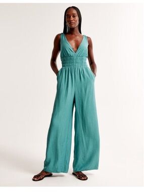 Abercrombie & Fitch Scrunchie Strap Jumpsuit Small Petite NWT